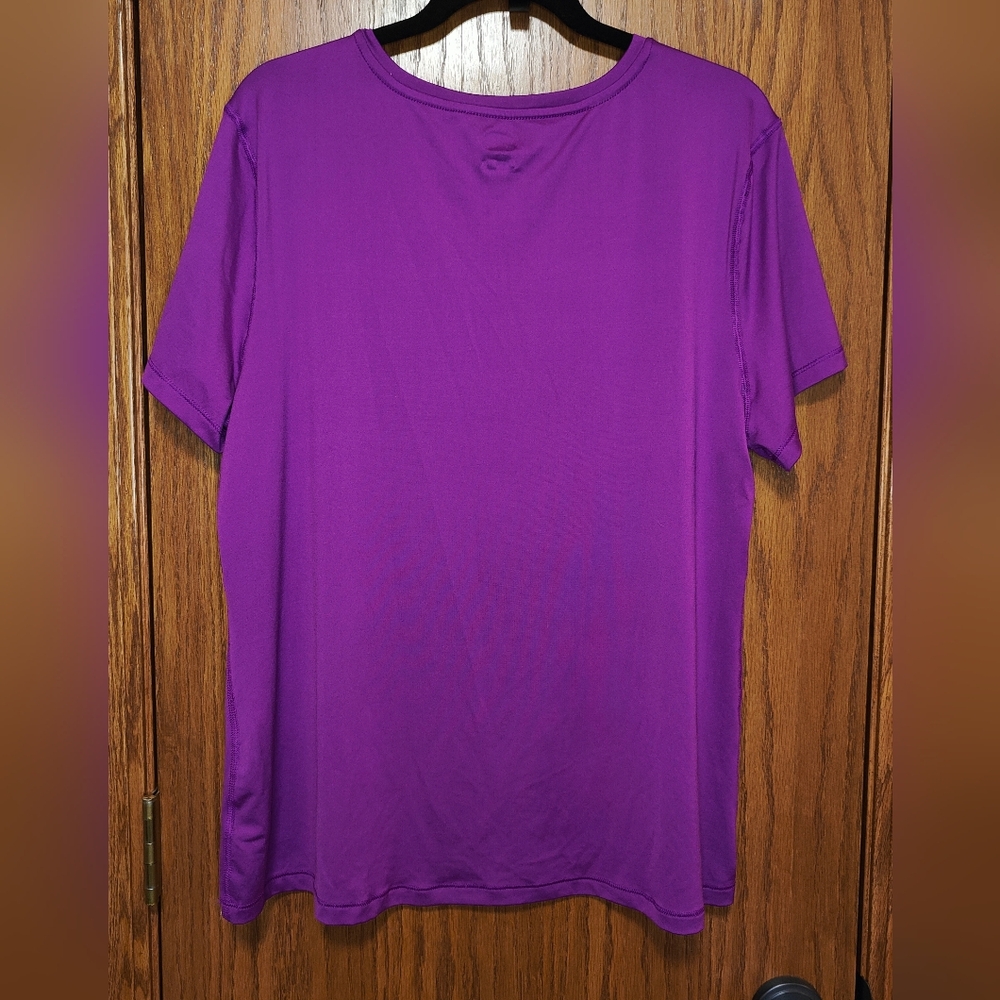 Women's Athletic Works Purple Wine Tee Shirt Top, Size XXL - Picture 5 of 5